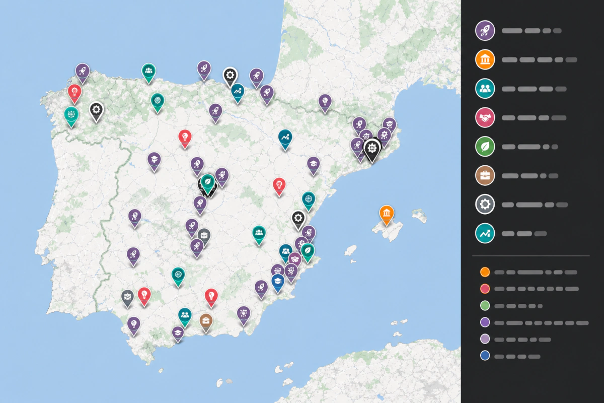 Spain Startup Map, mapa del ecosistema emprendedor de España